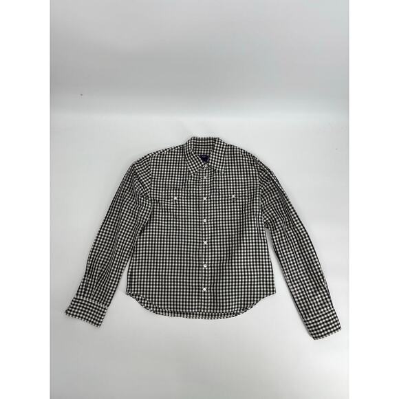 Ralph Lauren Collection Runway 2000 Silk Pearl Snap Button Up Shirt Top Gingham - Picture 9 of 16